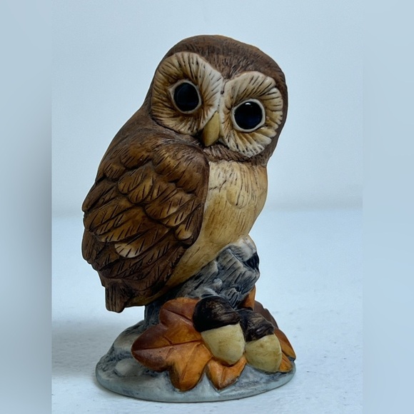Vintage Andrea by Sadek Owl Figurine #6350 Made in Japan Signed Tags - Picture 1 of 11